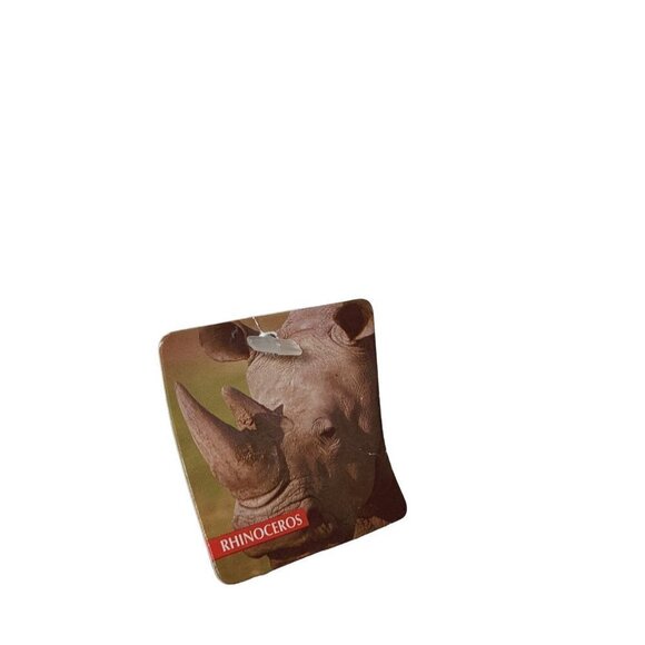 Aurora World Gray Rhinoceros Zoo Safari Animal Plush Stuffed Animal 2019 9" - Picture 5 of 9